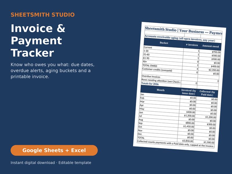 Invoice Payment Tracker template cover